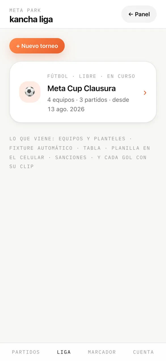 Tus torneos adentro